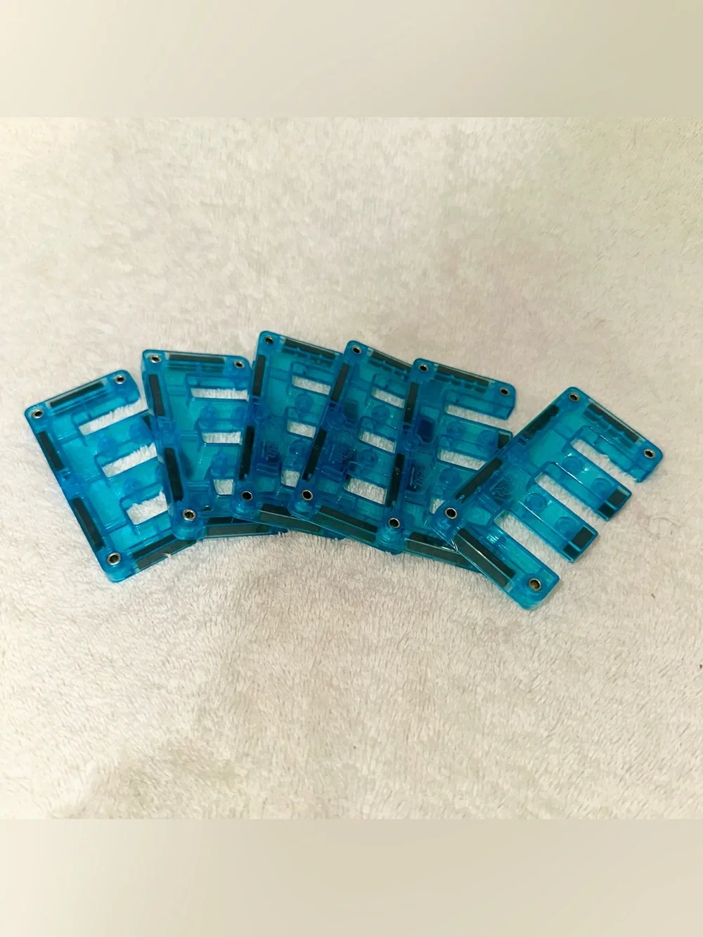 Cra-Z-Art Magnetic Tiles 29 Pc Replacement Lot Castle Pieces Triangles Squares